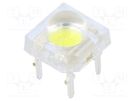 LED Super Flux; oval; 7.62x7.62mm; white cold; 10000÷12000mcd OPTOSUPPLY