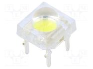 LED Super Flux; oval; 7.62x7.62mm; white cold; 10000÷12000mcd OPTOSUPPLY