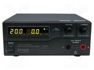 Power supply: laboratory; single-channel,linear; 1÷30VDC; 1÷20A EXTECH