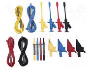 Test leads; black,red,blue,yellow EXTECH