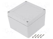 Enclosure: multipurpose; X: 105mm; Y: 105mm; Z: 75mm; ZP; ABS; IP67 KRADEX