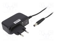 Power supply: switched-mode; mains,plug; 12VDC; 1.2A; 14.4W; black POS