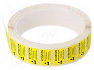 Self-adhesive label; ESD; 12x22mm; 1000pcs; reel; yellow-black STATICTEC