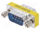 Adapter; D-Sub 9pin plug,both sides; Plating: nickel plated AKYGA
