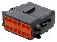 Connector: wire-wire; plug; female; DTM; PIN: 12; IP68; for cable DEUTSCH