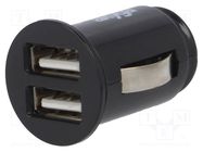 USB power supply; USB A socket x2; Sup.volt: 12÷24VDC; 5V/2.1A AKYGA