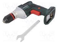 Drill; Power supply: rechargeable battery Li-Ion 18V x1; 1÷10mm METABO