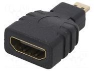 Adapter; HDMI socket,micro HDMI plug; HDMI 1.4; black AKYGA