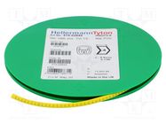 Markers; Marking: 4; 2÷5mm; PVC; yellow; -65÷105°C; leaded; HGDC2-5 HELLERMANNTYTON