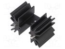 Heatsink: extruded; H; TO220; black; L: 25.4mm; W: 41.9mm; H: 25.4mm Wakefield Thermal