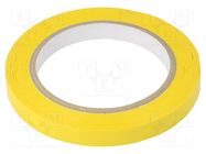 Tape: electrical insulating; W: 12mm; L: 66m; Thk: 0.06mm; yellow H-OLD