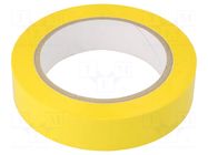 Tape: electrical insulating; W: 25mm; L: 66m; Thk: 0.06mm; yellow H-OLD