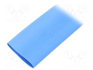 Heat shrink sleeve; thin walled,flexible; 2: 1; 19mm; blue; reel HELLERMANNTYTON