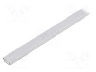 Profiles for LED modules; white; white; L: 1m; aluminium; angular 