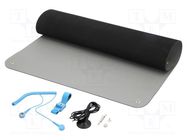 Protective bench kit; ESD; L: 1.2m; W: 0.6m; Thk: 2mm; grey (bright) STATICTEC