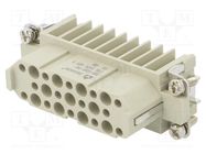 Connector: HDC; contact insert; female; DD; PIN: 25; 25+PE; crimped DEGSON ELECTRONICS