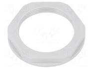 Nut; PG42; polyamide; UL94V-2; 65mm; light grey; Thread: PG LAPP