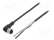 Connection lead; M12; PIN: 4; angled; 5m; plug; 250VAC; 4A; XZCP; IP67 TELEMECANIQUE SENSORS