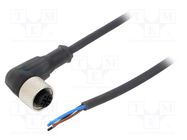 Connection lead; M12; PIN: 3; angled; 5m; plug; 4A; -25÷70°C; IP67 TELEMECANIQUE SENSORS