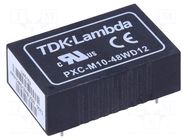 Converter: DC/DC; 10W; Uin: 18÷75VDC; Uout: 12VDC; Uout2: -12VDC TDK-LAMBDA