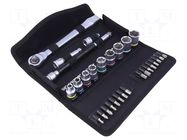Wrench-set; socket spanner; Mounting: 3/8"; Zyklop; 29pcs. WERA
