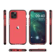 Spring Case clear TPU gel protective cover with colorful frame for iPhone 13 mini mint, Hurtel