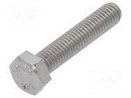 Screw; M5x25; 0.8; Head: hexagonal; A2 stainless steel; DIN 933 BOSSARD