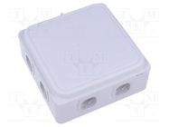 Enclosure: junction box; X: 110mm; Y: 110mm; Z: 49mm; IP65; grey FIBOX