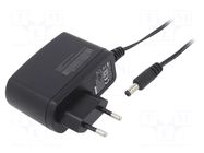 Power supply: switching; mains,plug-in; 12VDC; 1.25A; 15W; 84.28% MOSO