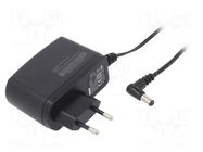 Power supply: switching; mains,plug-in; 12VDC; 1.25A; 15W; 84.28% MOSO