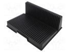 Conductive PCB rack; ESD; 265x205x95mm; black STATICTEC