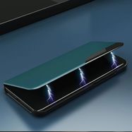 Eco Leather View Case elegant bookcase type case with kickstand for iPhone 13 Pro black, Hurtel