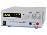 Power supply: programmable laboratory; Ch: 1; 1÷32VDC; 0÷20A PEAKTECH