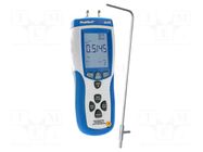 Manometer; 0÷50mbar; ±0.3%; Interface: USB; 203x75x50mm PEAKTECH