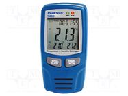 Data logger; Display: LCD; ±1°C; ±(0.15%+1°C); 0÷100%RH; Ch: 2 PEAKTECH