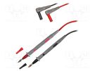 Test leads; Inom: 10A; Len: 1.2m; insulated; black,red; 2pcs. PEAKTECH