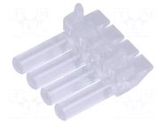 Fiber for LED; Ø2mm; No.of mod: 4; round; Front: convex MENTOR