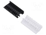 Fiber for LED; 1.7x3mm; No.of mod: 10; rectangular; Front: flat MENTOR