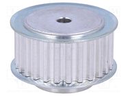 Belt pulley; T5; W: 16mm; whell width: 27mm; Ø: 40.6mm; aluminium 