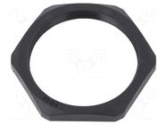 Nut; PG48; polyamide; Thk: 8mm; Spanner: 70mm; black; Thread: PG HUMMEL