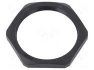 Nut; PG48; polyamide; Thk: 8mm; Spanner: 70mm; black; Thread: PG HUMMEL