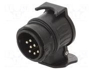 Connector: automotive; for towbars,for trailers; adapter; 12VDC TESAT