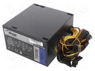Power supply: computer; ATX; 700W; 3.3/5/12V; Features: fan 12cm AKYGA