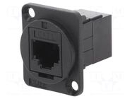 Coupler; FT; Cat: 3; 6p6c; RJ12 socket,both sides; 19x24mm; plastic CLIFF