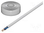 Wire; YDY; 4G4mm2; round; solid; Cu; PVC; white; 450V,750V; 100m 