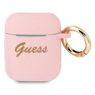 Guess GUA2SSSI AirPods cover pink/pink Silicone Vintage Script, Guess