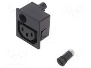 Connector: AC supply; socket; female; 10A; 250VAC; C13 (F) SCHURTER