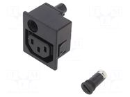 Connector: AC supply; socket; female; 10A; 250VAC; C13 (F) SCHURTER