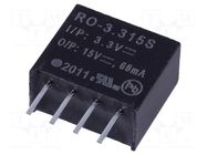 Converter: DC/DC; 1W; Uin: 2.97÷3.63VDC; Uout: 15VDC; Iout: 66mA RECOM