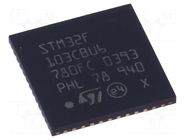 IC: STM32 ARM microcontroller; 72MHz; UFQFPN48; 2÷3.6VDC; STM32F1 STMicroelectronics
